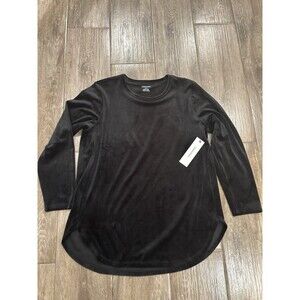 Women’s Calvin Klein Black Velvet Long Line Top NWT
